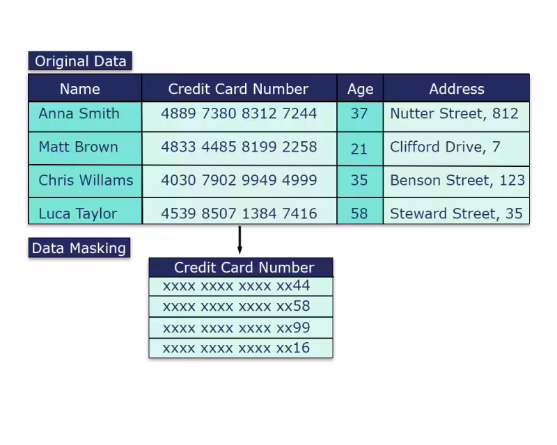 Data anonymization method - Data masking